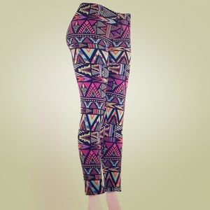 Faux fur lined leggings